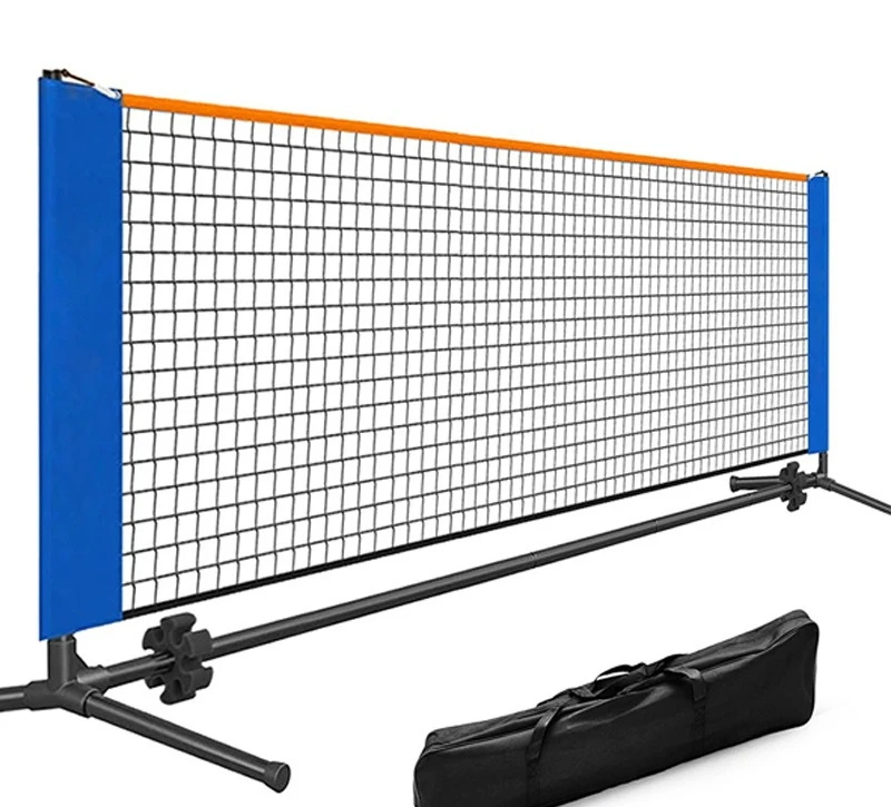 Portable Tennis Net,Stainless Steel Poles Badminton Net Set Adjustable Height Nylon Net with Carry Bag, for Kids Volleyball