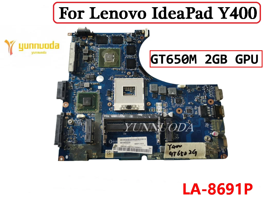 

NM-A141 LA-8691P For lenovo ideapad Y400 Laptop Motherboard With GT650M GT750M 2GB GPU 100% Tested