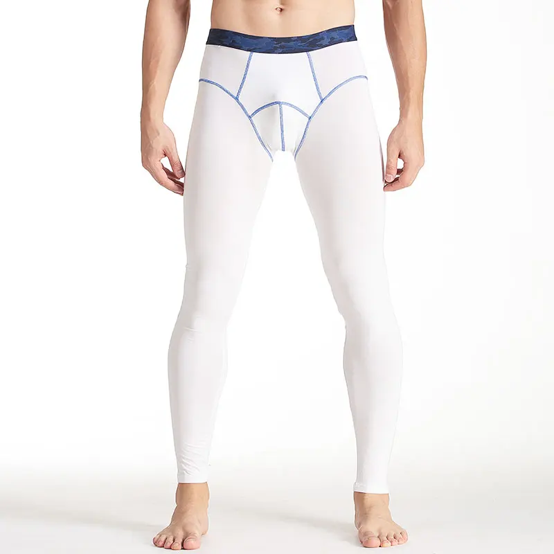 

Men's long Johns thermal pants Thin Modal cotton pants slim two-in-one tights line leggings autumn and winter