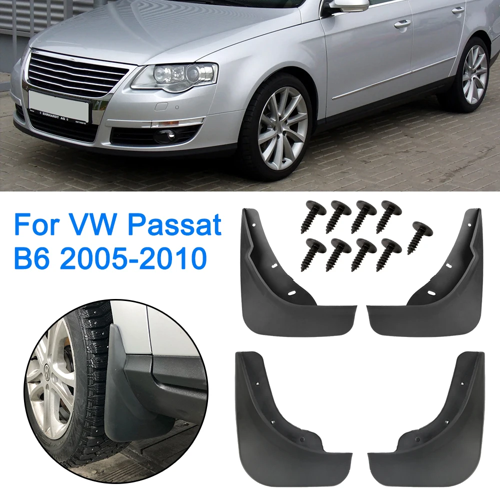 Kotflügel vorne hinten Kotflügel Autozubehör für VW Passat B6 2005–2010 Spritzschutz Auto-Schmutzfänger 4 Stück