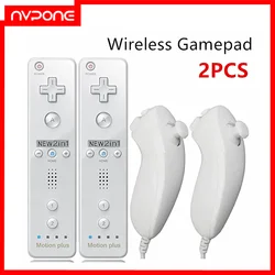 a pair Remote Controller with Nunchuck Controller for Wii Console Wireless Gamepad Motion Plus for Nintendo Wii Games Control