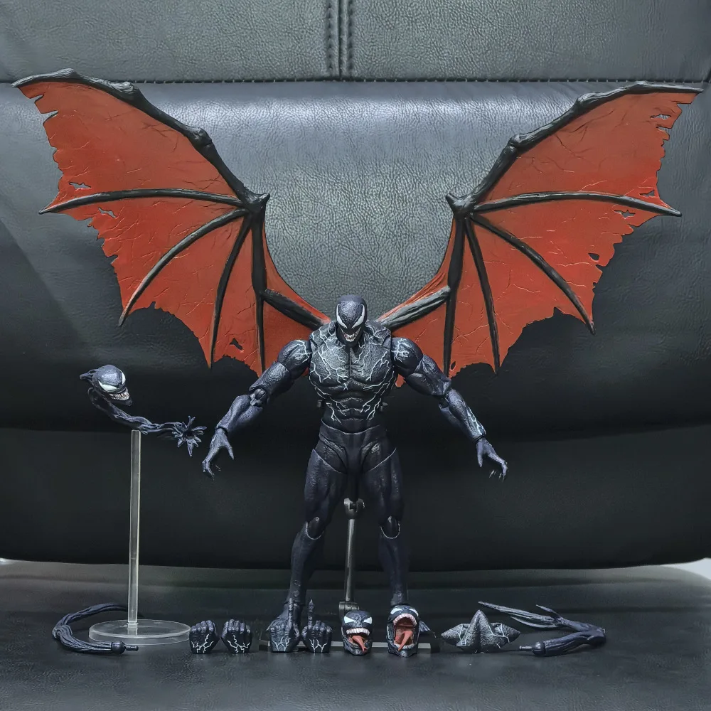 New SHF Venom 2 With Wings Symbiotic Marvel Universe Extraordinary Spider Man Venom action figure Mobile Christmas Toy gifts