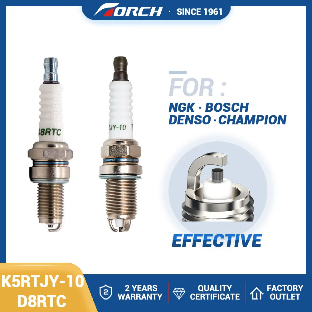 High Quality China Original Torch Spark Plug K5RTJY-10/D8RTC Candle for RC89PYC K16TNR-S9 for DR8EA RA6HC X24EPR-U9