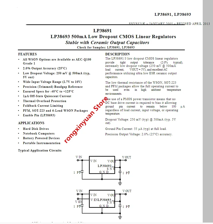 LP38693QSDX-3.3/NOPB LP38693QSD-3.3/NOPB L262B WSON-6 LP38693QSDX-3.3 LP38693QSD-3.3 LP38693QSDX LP38693 100% Novo Original