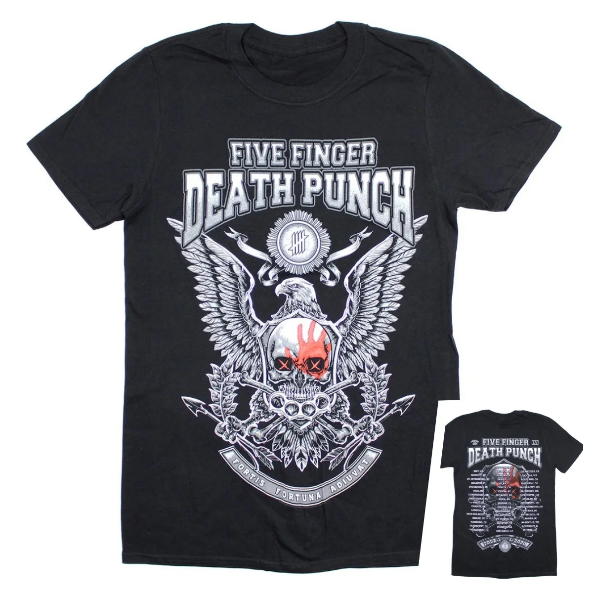 

Five Finger Death Punch Fortis Fortuna 2026 Tour T-shirt High-end Luxury Is for Both Men and Women Top Y2k
