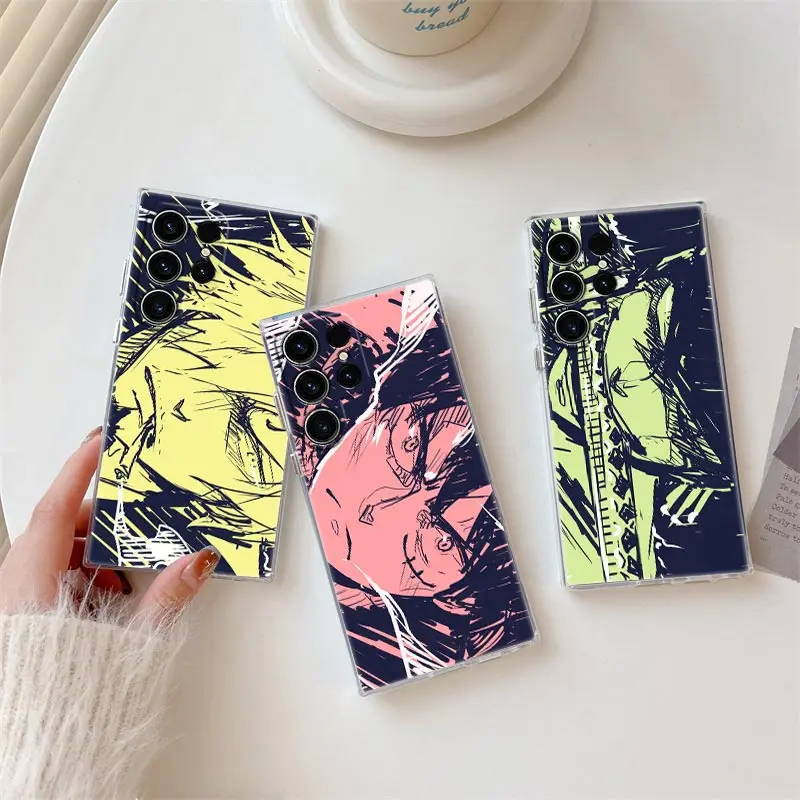 

One Art Pieces Zoros Anime S26 Ultra Case For Samsung Galaxy S25 S26 S24 S23 Ultra S22 S20 Plus S21 FE A57 5G Clear Phone Cover