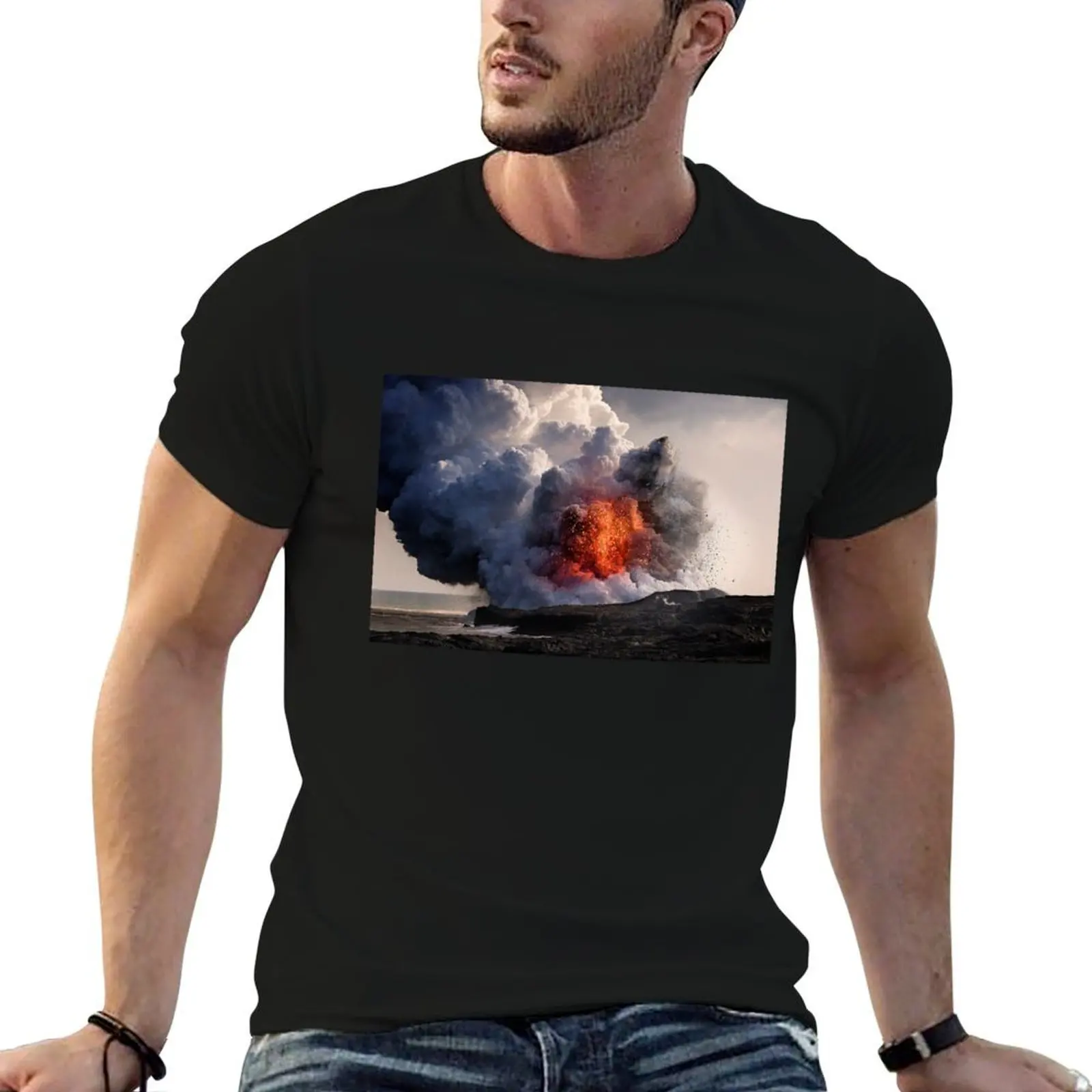 

Kilauea Volcano at Kalapana 8 T-Shirt t shirts with prints man t shirts graphic T-Shirt
