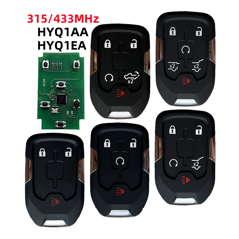 

HYQ1AA HYQ1EA For Chevrolet Tahoe Suburban Silverado For GMC Acadia Terrain Yukon Sierra 315/433MHz ID46 Chip Smart Remote Key
