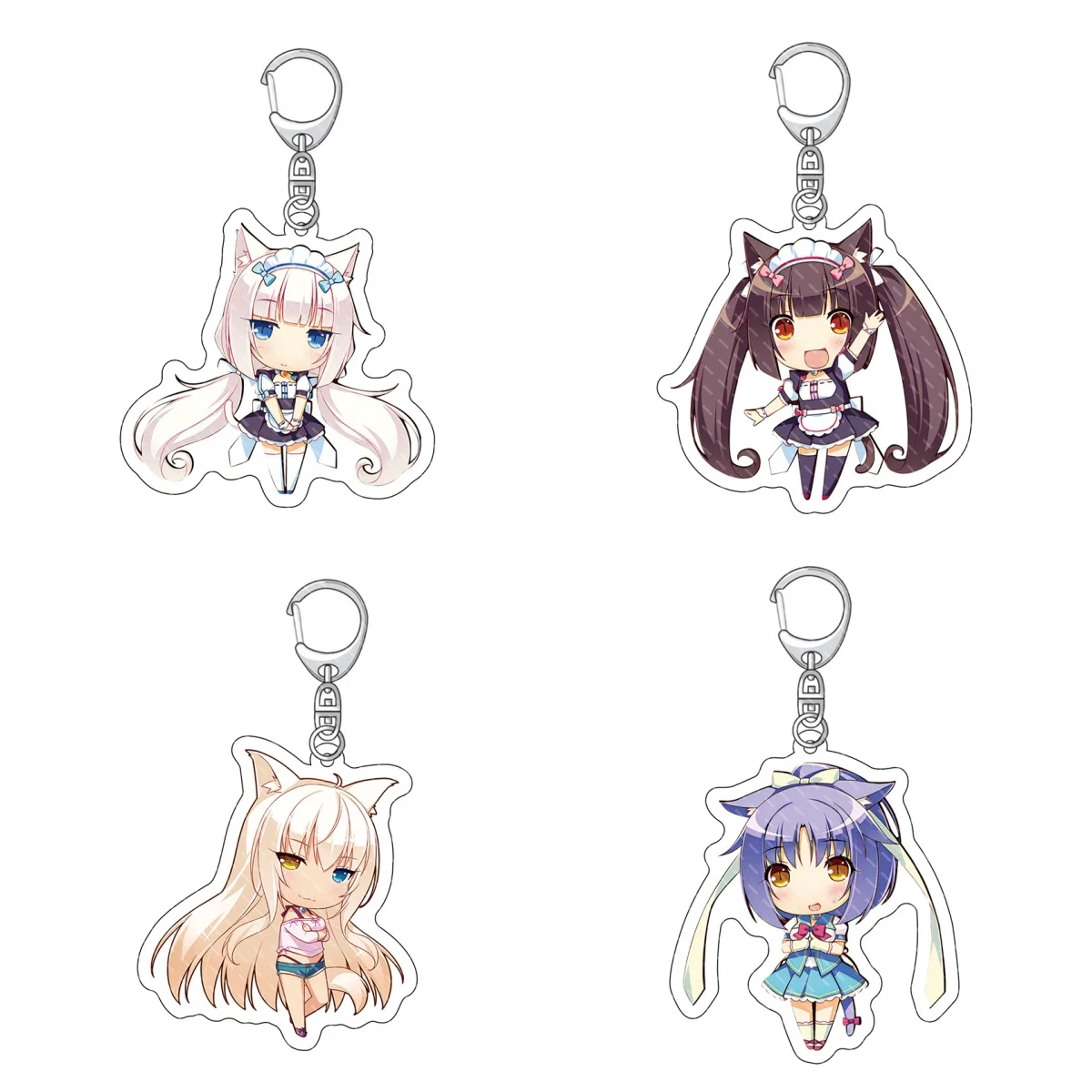 

6CM Anime Nekopara Acrylic Keychain Model Cosplay Characters Ornament Accessories Goods Christmas Collection Gifts