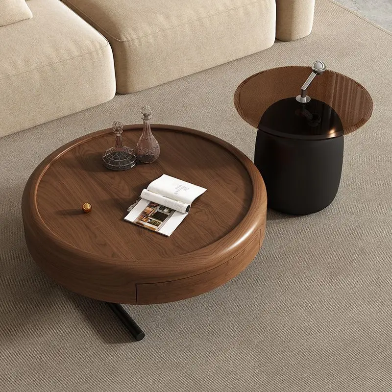 

table combination small apartment high-end creative living room retro style medium and ancient style coffee table French style