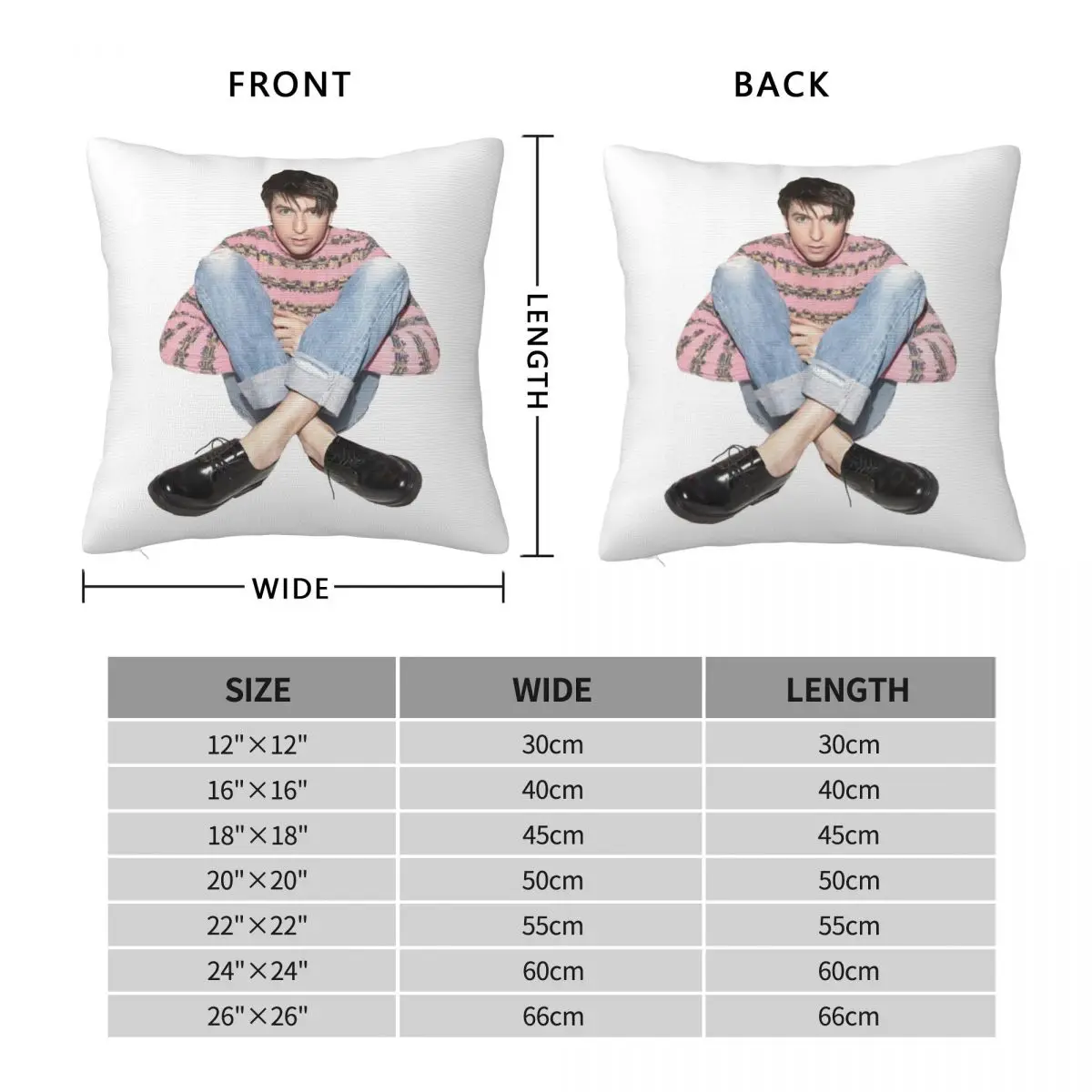 Nicholas Braun Square Pillowcase Polyester Linen Velvet Pattern Zip Decor Throw Pillow Case Bed Cushion Cover