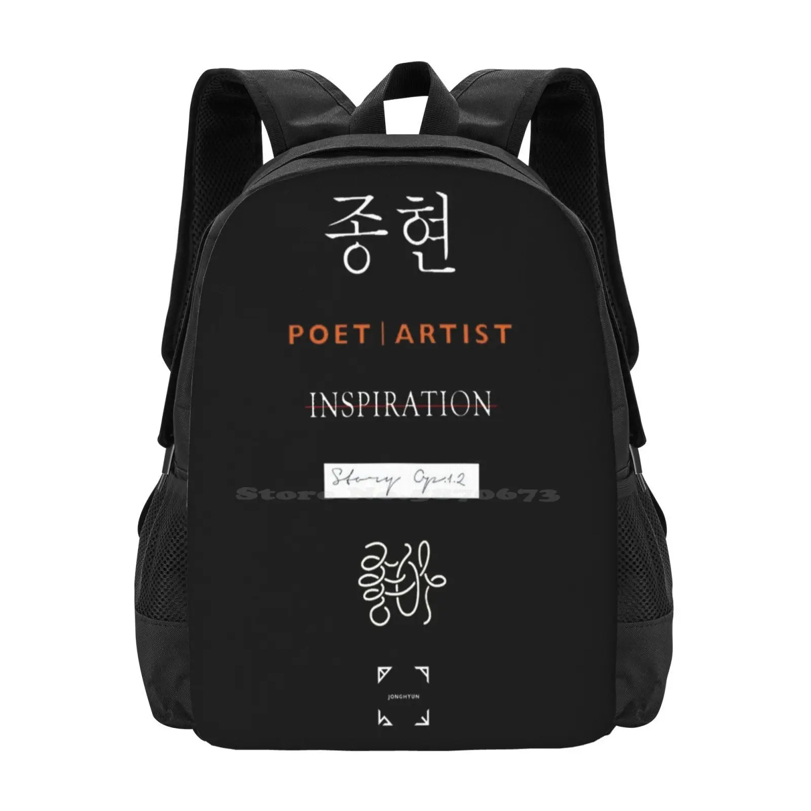 Jonghyun Hot Sale Backpack Fashion Bags Kim Jonghyun Jonghyun Shinee Poet Artis Inspiration She Is Base Opera 1 E 2 Jonghyun