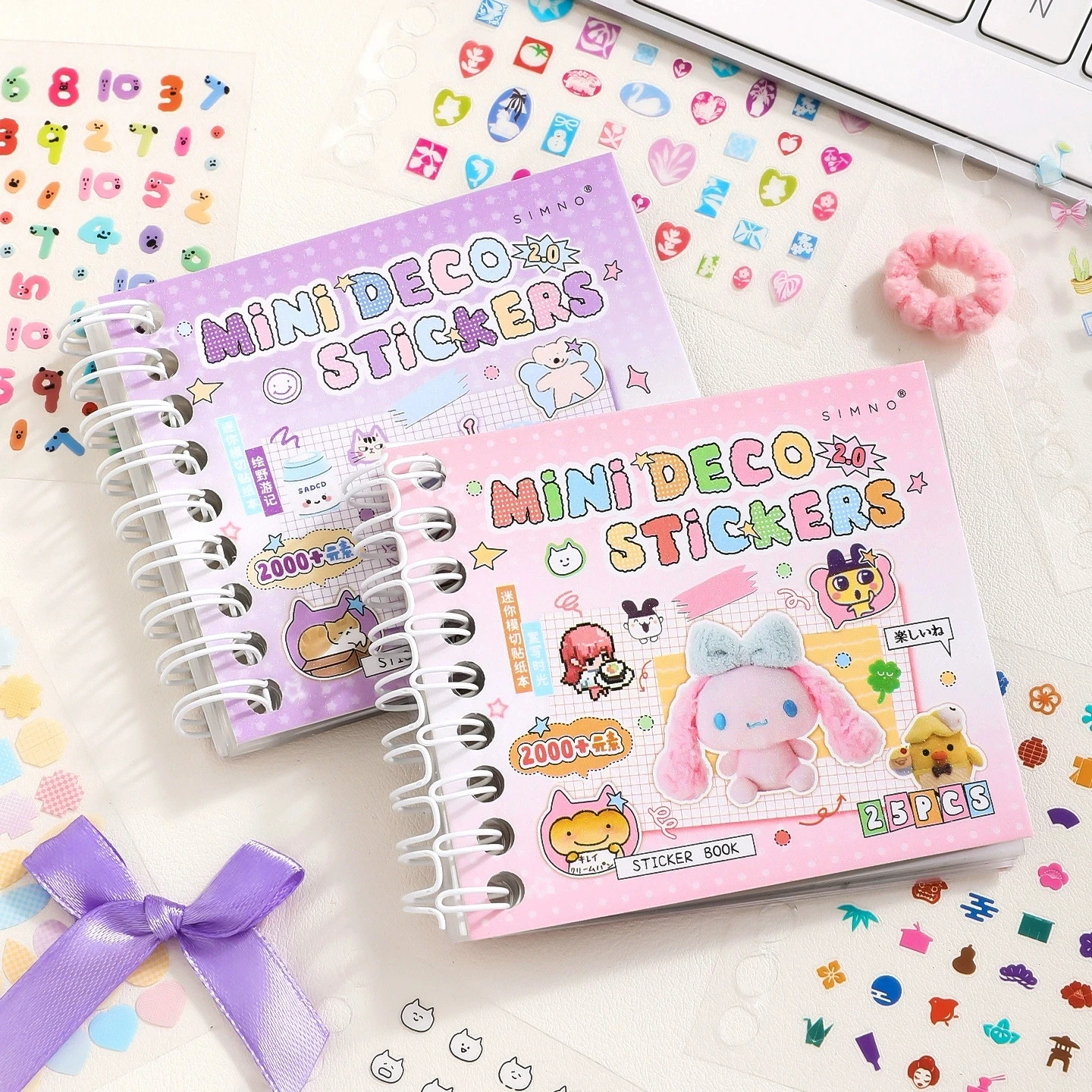 

MINKYS New Kawaii Sticker Book Kawaii Scrapbooking Stickers Journal Decorative Sticker Stationery