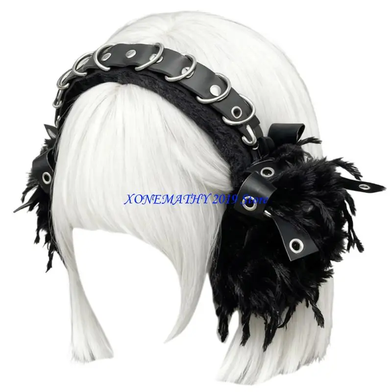 F42F تدفئة الأذن الشريرة لحدث الهالوين واقي الأذن للثقافة الفرعية للمراهقين البالغين