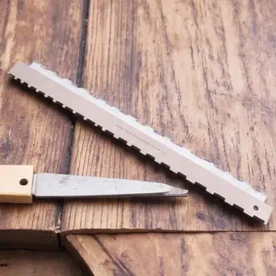 

Dual Tone Stainless Steel Guitar Neck Setup Tool Notched Straight Edge for Accurate Fretboard Alignment Luthiers Tool