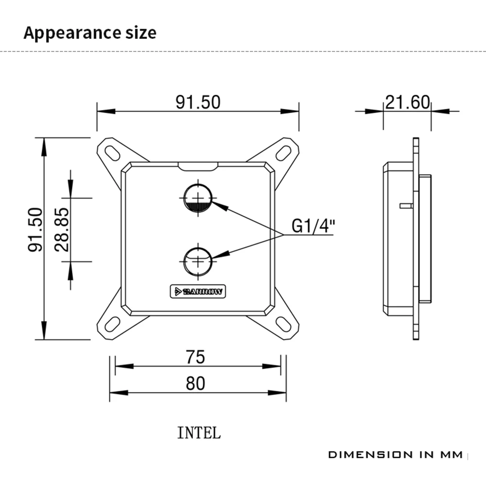 Barrow CPU Water Block Use for Intel LGA1150 1151 1700 1200 X99 AMD AM3 AM4 AM5 Socket Motherboard 5V GND Header LTYK3-04I