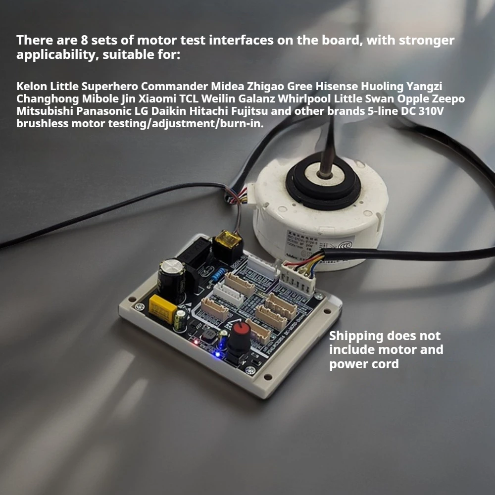 Air Conditioner 5-wire DC Brushless Fan Motor Detector 110-220V Motor Driver Board Motor Test Board with Input Surge Protection