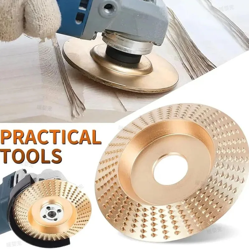 Woodworking Carving Wheel Polishing Wheel Versatile Sanding Disc Wood Shaping Tool Abrasive Disc 100*60mm Shank Diameter 1/3PCS