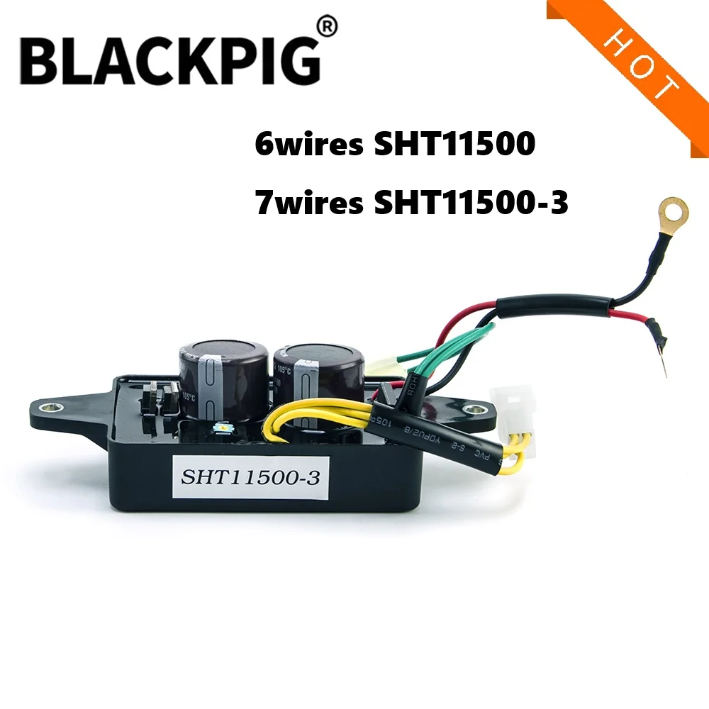 

SHT11500 AVR Автоматический регулятор напряжения Gasolina Детали генератора SHT11500-1 Однофазный 6 проводов SHT11500-3 3 фазы 380 В 7 проводов