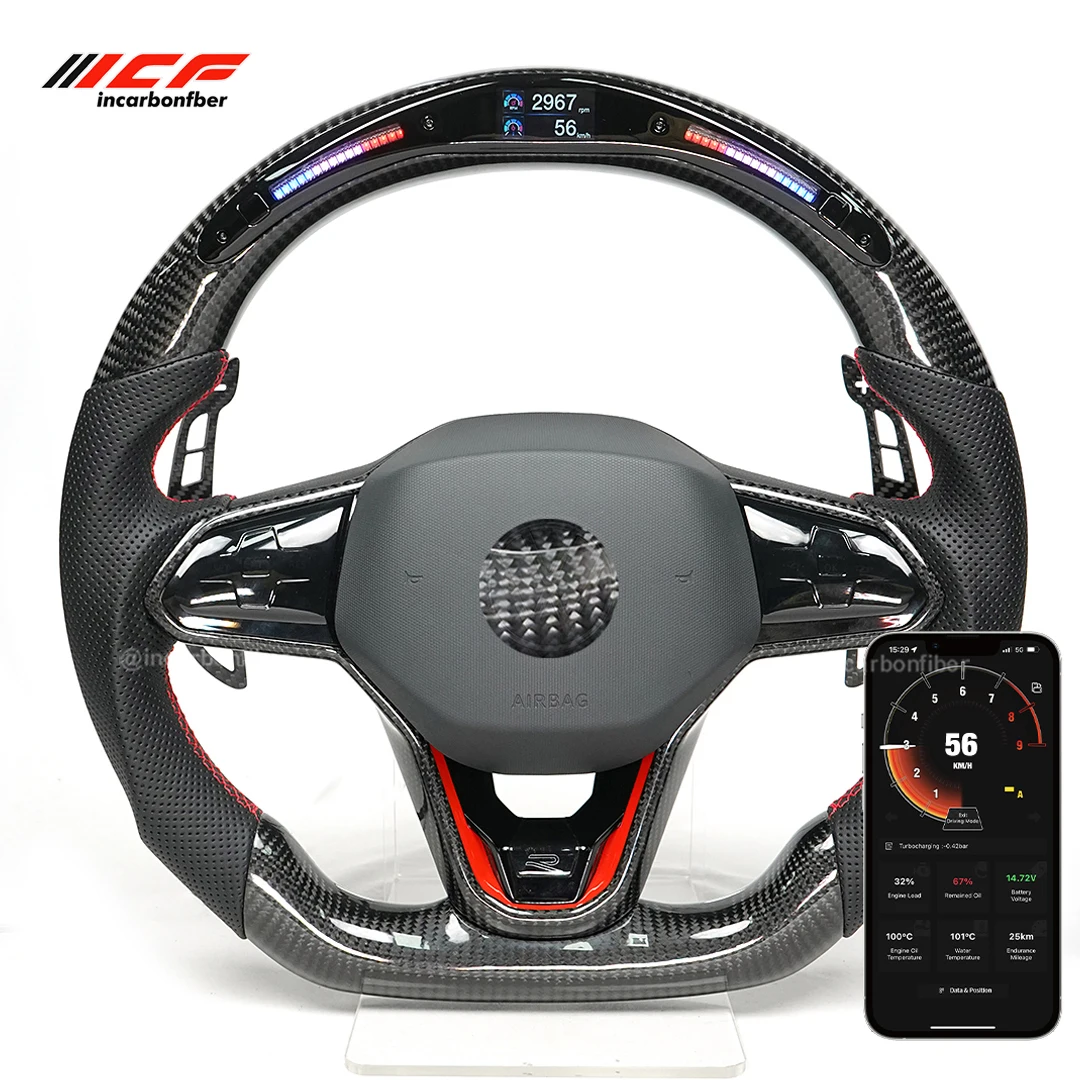 ICF Carbon Fiber Magnetic Paddle Shifter for Volkswagen Golf 8 MK8 CC GTI R Car Modified Interior