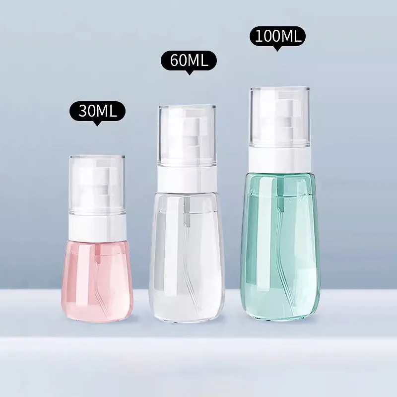 30ml 60ml Travel Spray Bottle Transparent Plastic Bottle Lotion Pump Travel Perfume Fine Mist Toner Bottles Refill Lotion Bottle