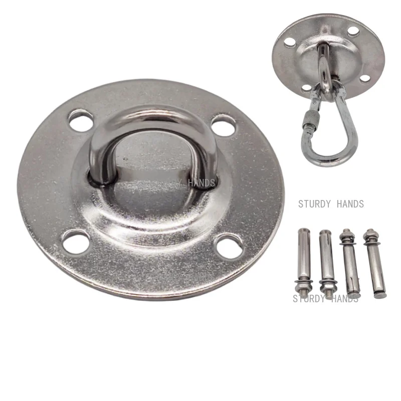 1pc Stainless Steel Fixed Base Swing Hook Used for Hammocks,Swings,Plant Baskets Hardware Accessories Equipped with Screws