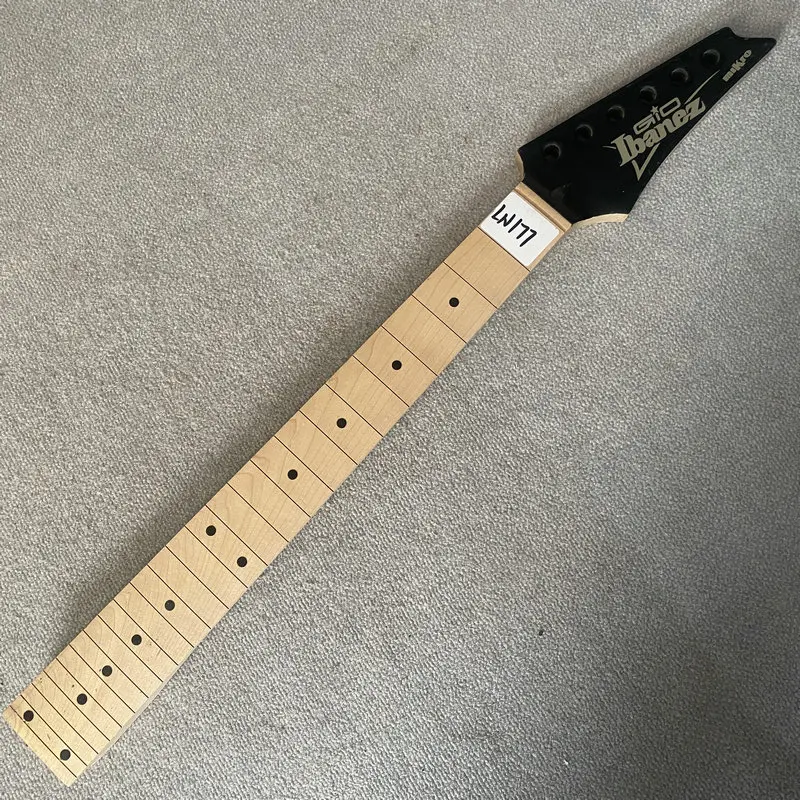 LN177 Ibanez  Electric Guitar Neck Unfinished 24 Frets Maple Wood 564MM Scales Length Right Hand DIY Guitar Part No Frets&Paints