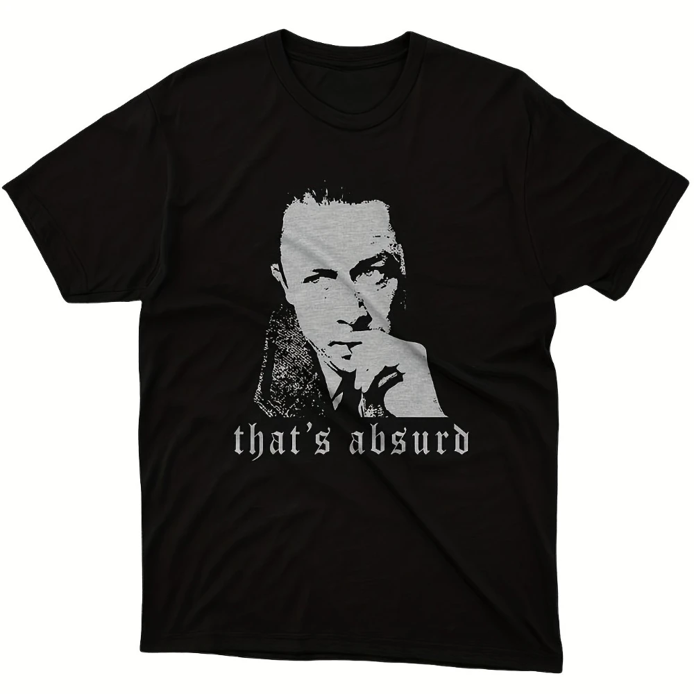 The Inspiration for The Men'S T-Shirt Comes From Albert Camus Myth of Sisyphus Featuring Vintage Print Quoting That Is Absurd