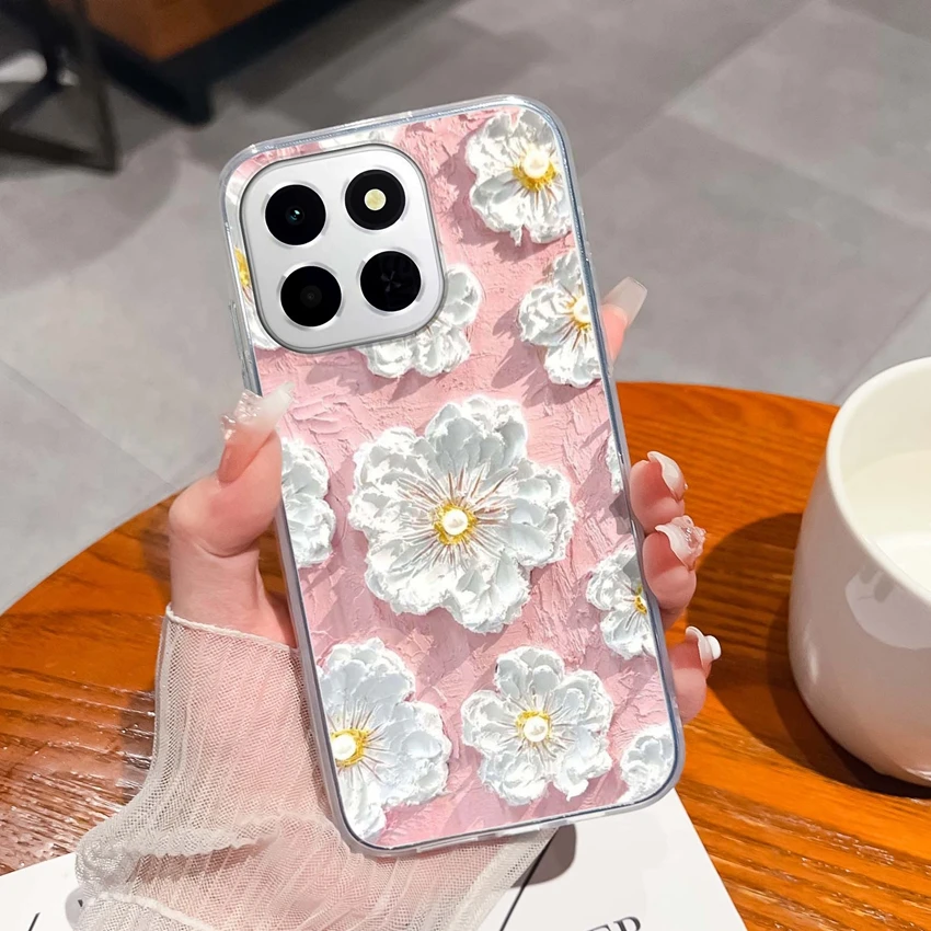 ل Honor X6C 6.61 بوصة أغطية الهاتف أنماط أرنب لطيف حامي الشاشة شفافة بولي TPU ترقية الغبار حماية الحالات