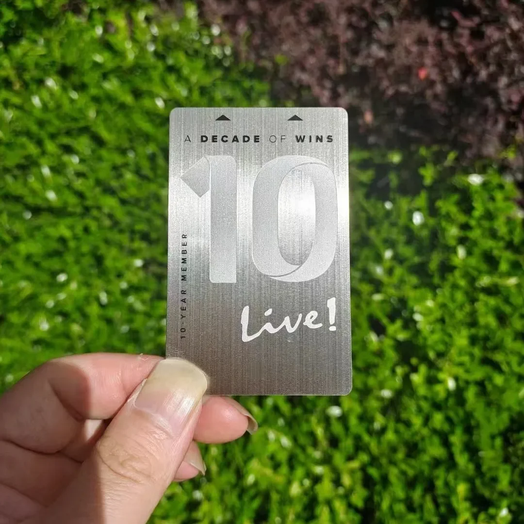 Metal Business Card Custom Membership Metal Card Corrosion Electroplating Wire Drawing Process Stainless Steel Material Card