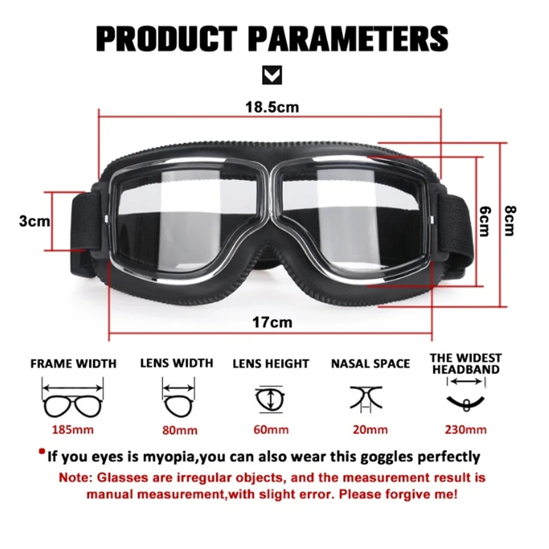 Ретро мотоциклетные очки ветрозащитный мотоциклетный шлем очки солнцезащитные очки универсальные складные кожаные винтажные аксессуары для мотоциклов