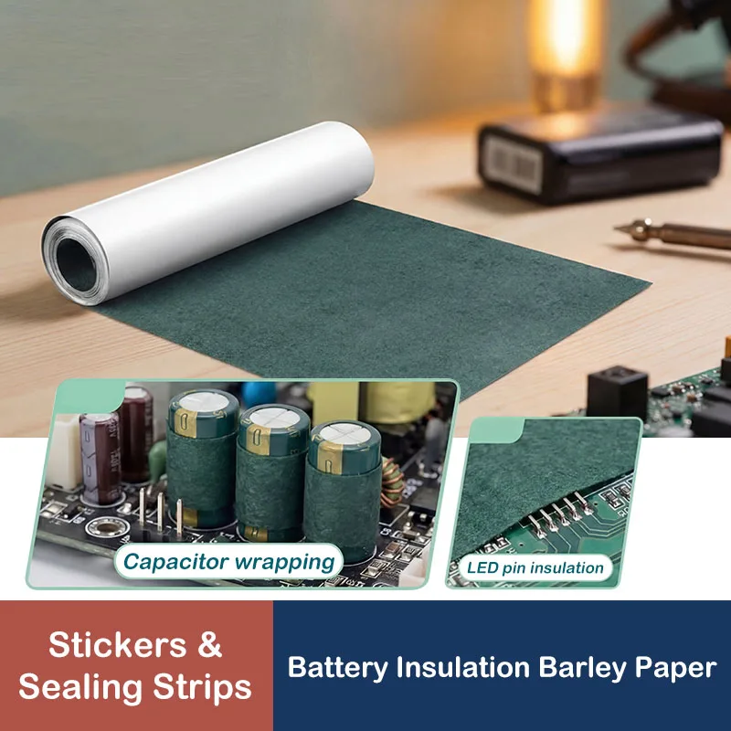 18650 21700 Lithium Battery Insulation Pad Self-Adhesive Green Barley Paper Gasket Width 25-500mm Li-ion Cell Protective Isolati