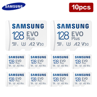 10PCS/Lot Original SAMSUNG EVO Plus Micro SD Card 64GB 128GB High Speed Up to 130MB/s TF Card Memory Card for Phone Camera UAV