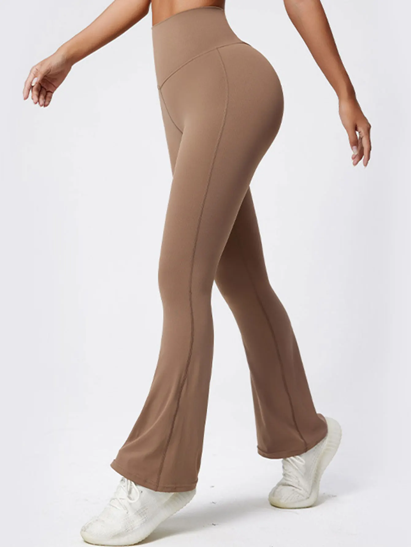 Leggings casuais de comprimento total, calças de cintura média, design básico confortável, roupa inferior feminina, leggings da moda