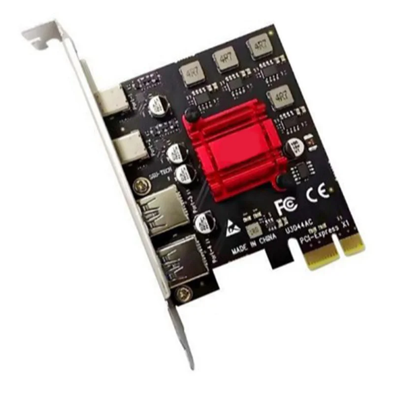 

Upgraded PCIE Expansion Card PCIE To 2 Port USB3.2 Gen1 Type-C + 2 Port USB3.2 Gen1 Type-A Expansion Card Adapter For Desktop PC