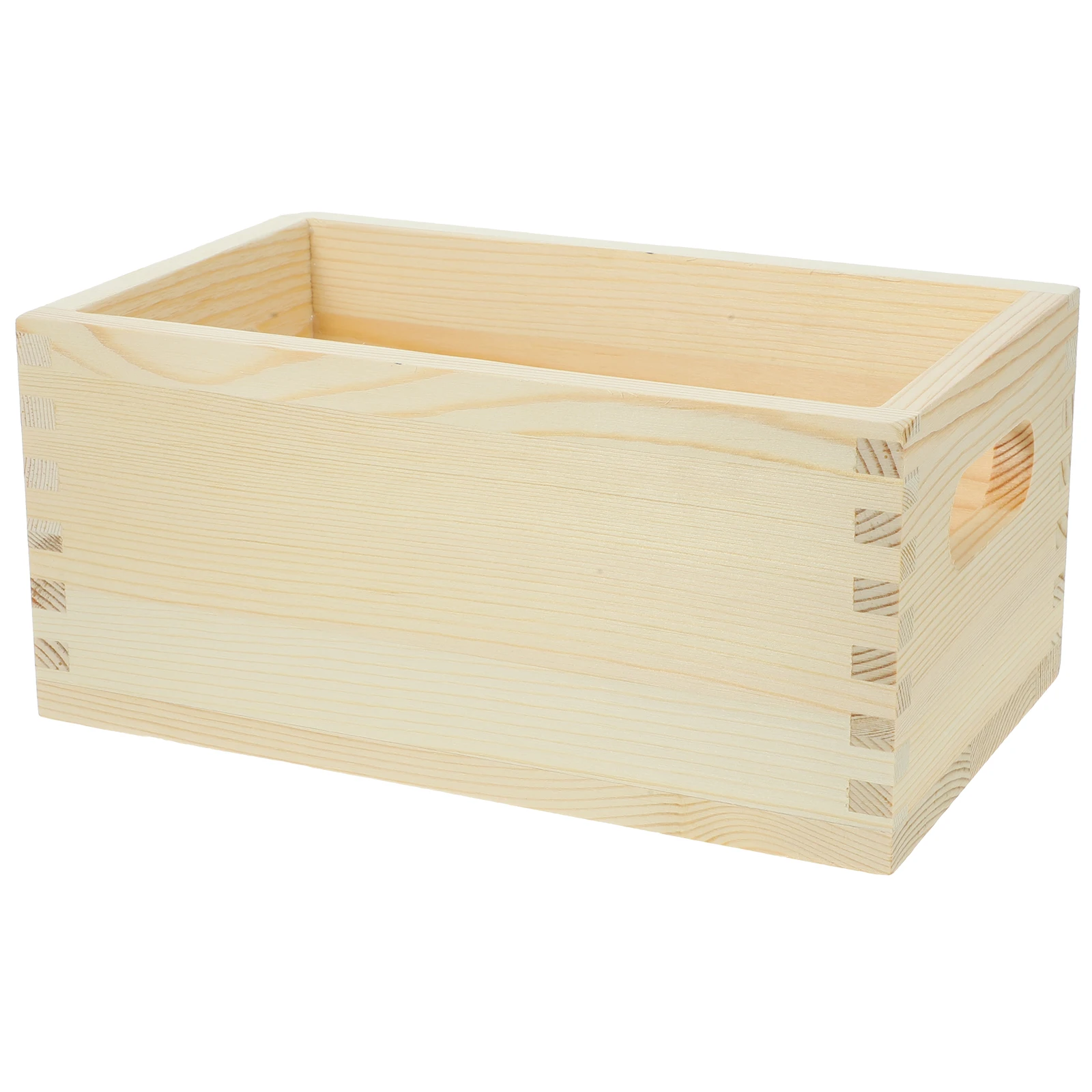 

Wooden Storage Small Natural Color Rectangular Kitchen Utensil Wooden Storage Containers ganizer Drawer Silverware Container