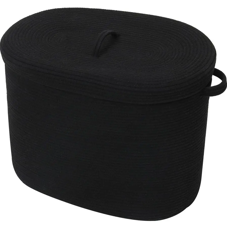 

Rectangular Extra Large Storage Basket With Lid, Large Cotton Rope Storage Basket, Woven Laundry Hamper, Cloth Storage Bin, for