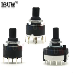 RS16 RS26 Selectable Band Rotary Channel Selector Switch Single Deck Rotary Switch Band Selector 1P12T 2P6T 3P4T 4P3T