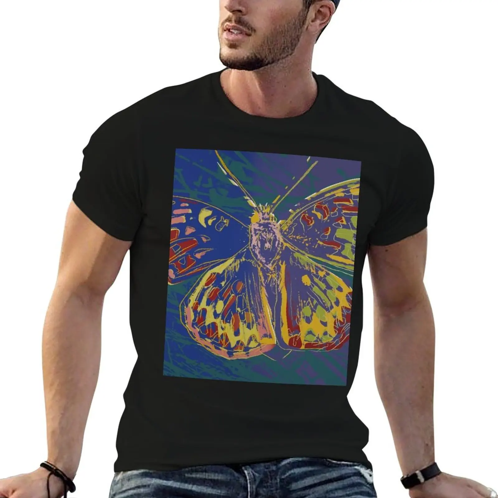 AW Silverspot Butterfly in blue T-Shirt oversized graphic tee blue archive custom t shirt oversized t shirt men