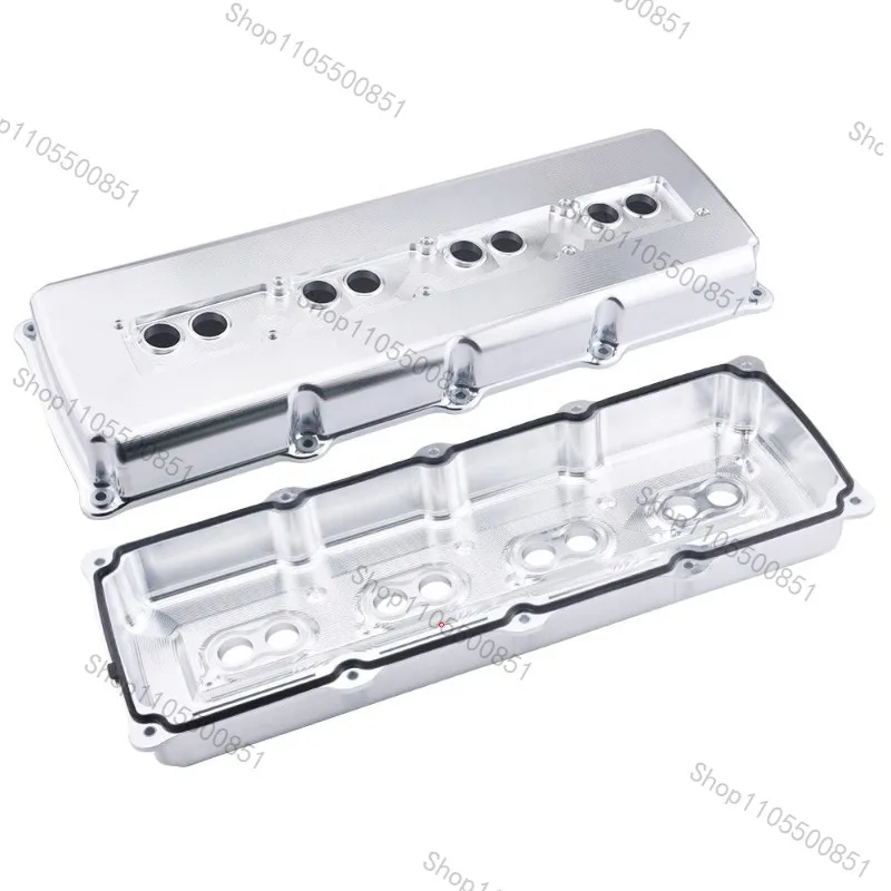 Billet Aluminum Valve Covers for 05-19 Dodge Hemi 5.7L 6.1L 6.4L Silver Finish-Compatible with H100 and Vision Models