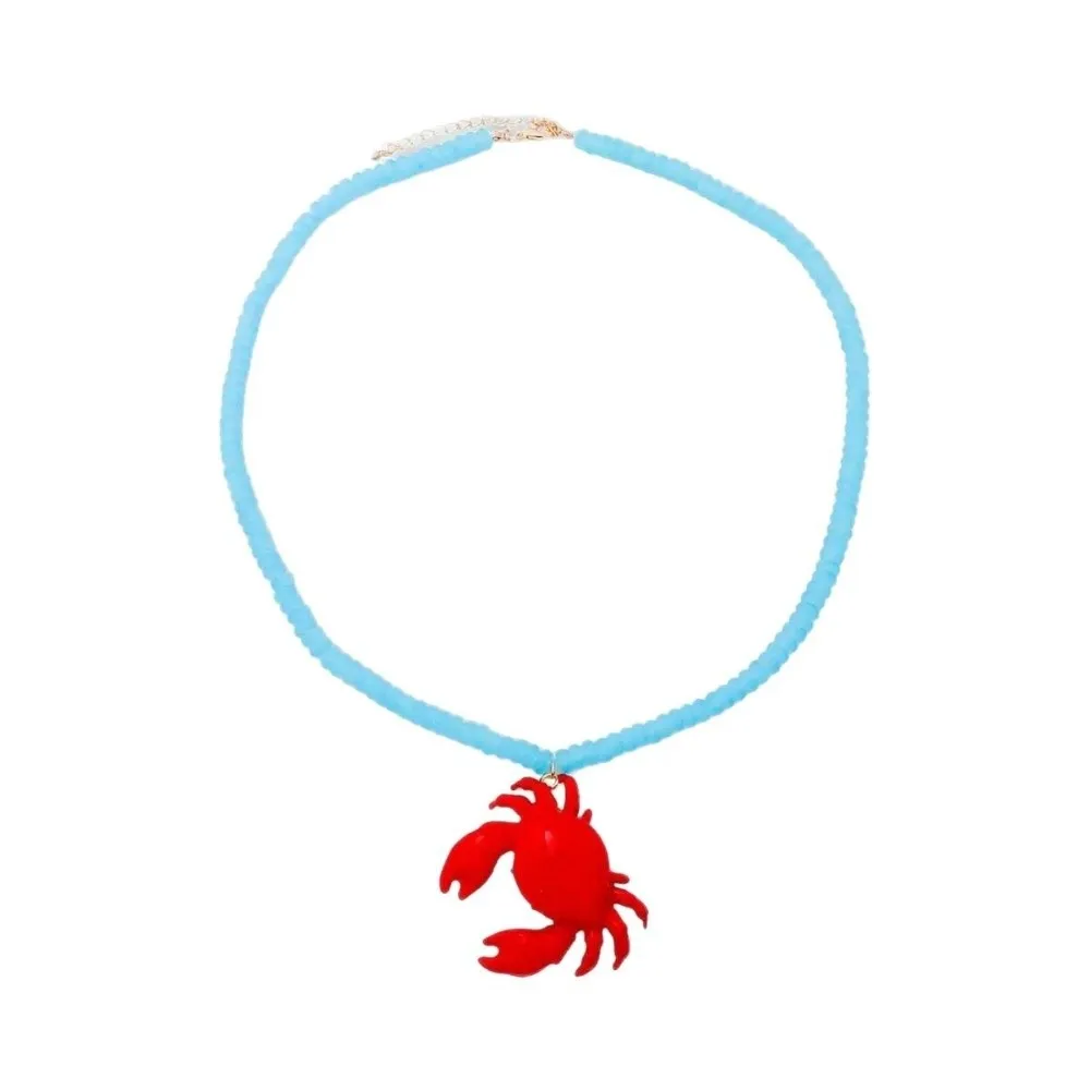 New Beaded Pendant Crab Childishness Design Boho Style Boho Enamel Crab Handmade Party Jewelry