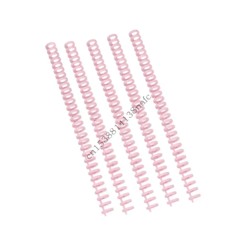 594F 5Pcs 12mm Plastic Binding Comb 30 Rings Binding Coil 30-Rings Binder Spine for Refillable Journal Planner Notebook