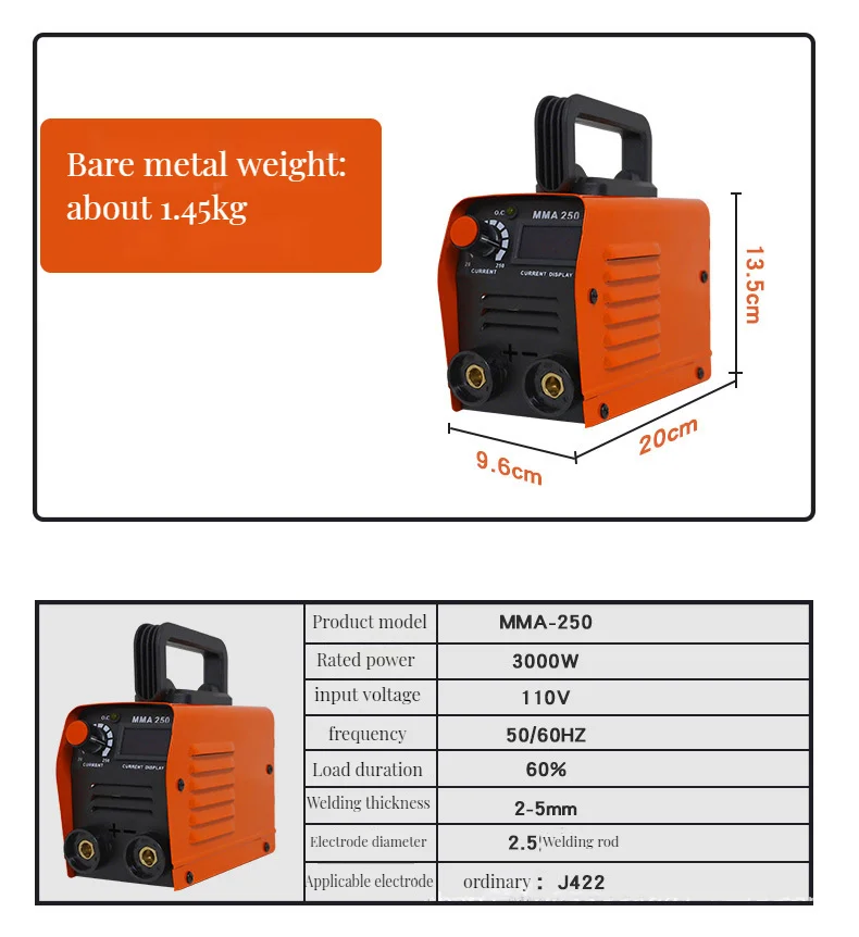 110V/220V ARC Welder 3000W Electric Welding Machine Household Mini Small Automatic DC Inverter Portable Welding Machine No Cable