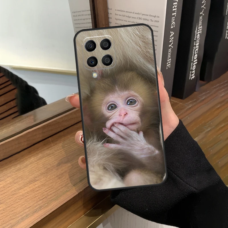 Cute Baby Monkey Animal Cover For Samsung Galaxy M23 M33 M53 M13 M51 M11 M31s M30s M12 M32 M52 M20 M14 M34 M54 Case