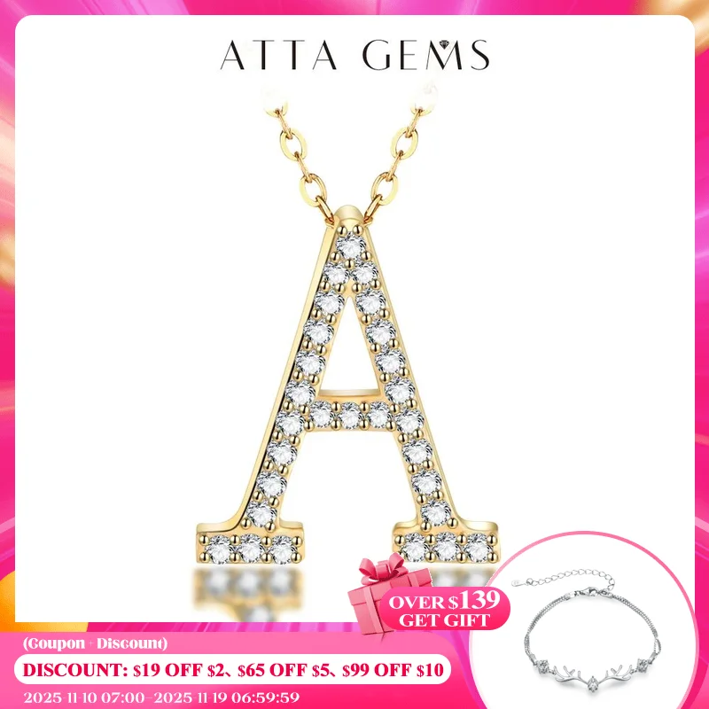 

Fashion Solid 925 Sterling Silver Moissanite Initial 26 Letter Charms Pendant For Women Necklace Jewelry Accessories With Chains