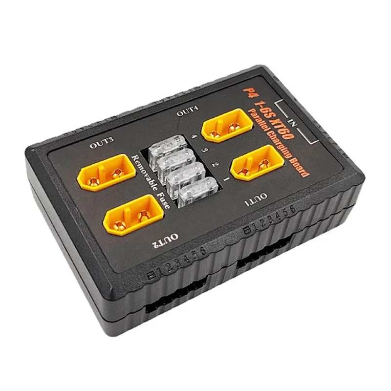 AB47-P4 1-6S XT60 Plug Parallel Charging Board Support 20A Input 4 Channels Output For Rc Battery