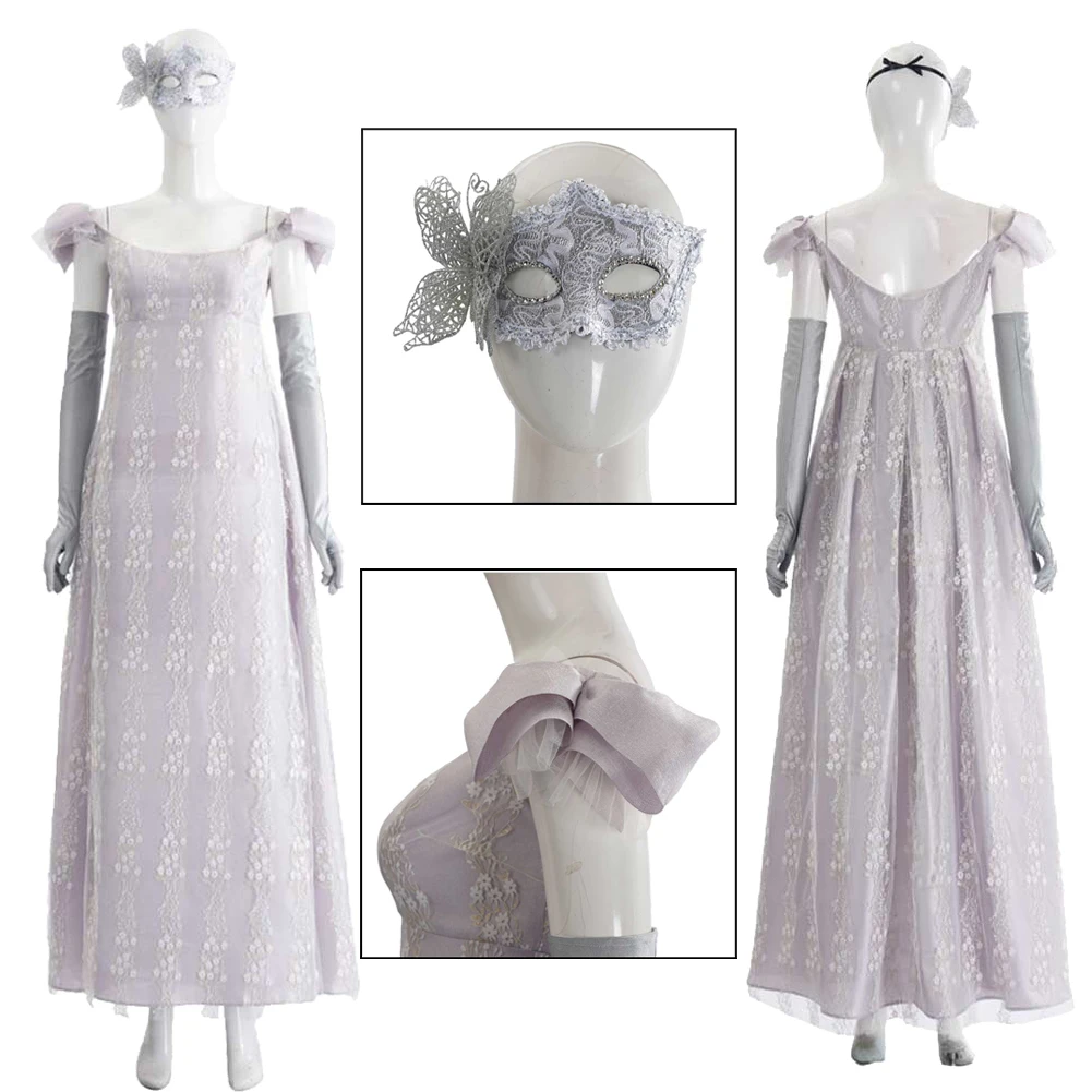 

Костюм для косплея Софи Бекет из эпохи Регентства, платье, маска, униформа, длинная юбка, наряды для Хэллоуина и карнавала, женская одежда для взрослых, костюм