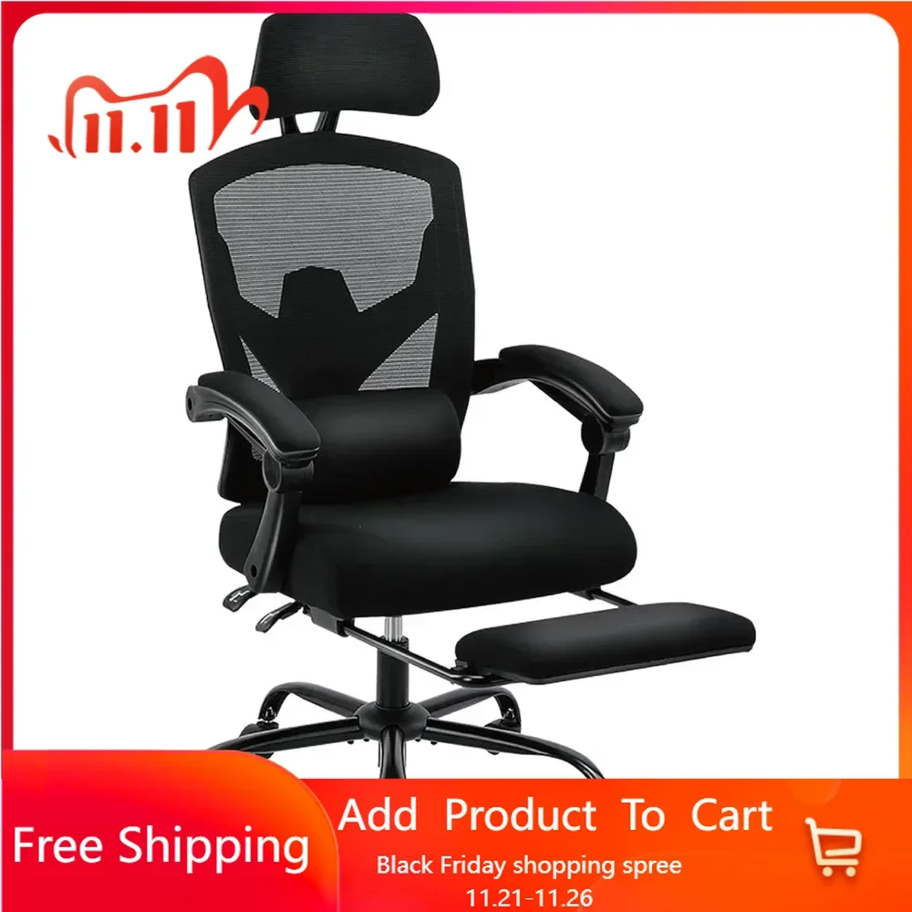 

Office Computer Desk Chair, Gaming Chairs for Adults, High-Back Mesh Rolling Swivel Reclining Chairs with Wheels