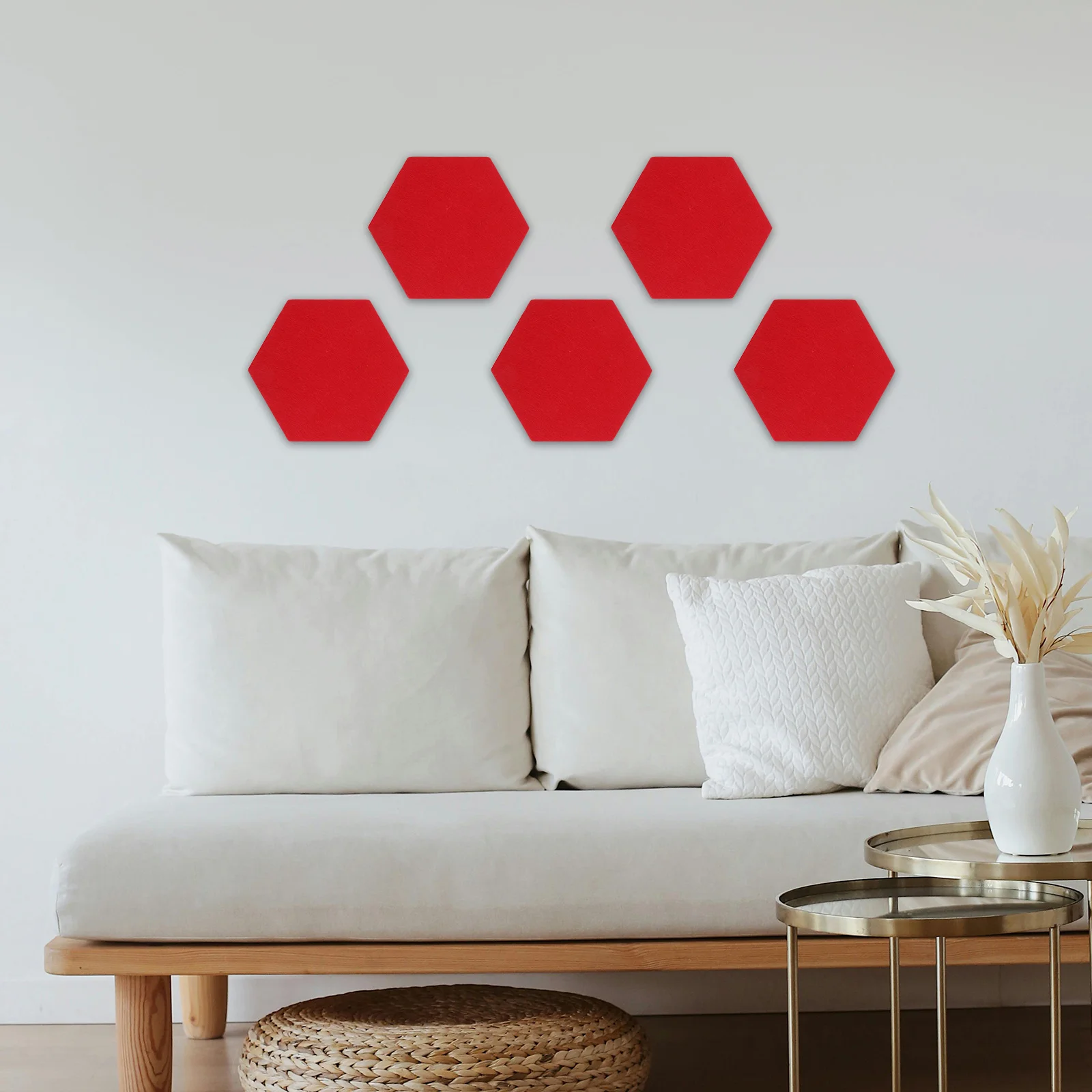 12pçs telhas de parede de feltro hexagonal, painéis acústicos autoadesivos para casa, escritório, sala de estar, quadro de avisos de feltro, pino decorativo, memo
