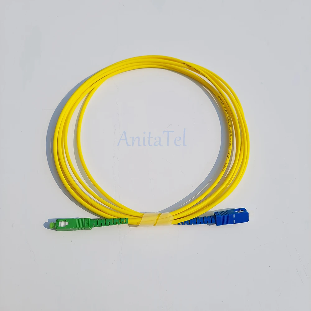 10pcs SC/APC-SC/UPC Optical Fiber Patch Cord Cable Simplex FTTH SM Single-mode 1m/2m/3m/5m/10m Fiber Optic Jumper 2.0mm or 3.0mm